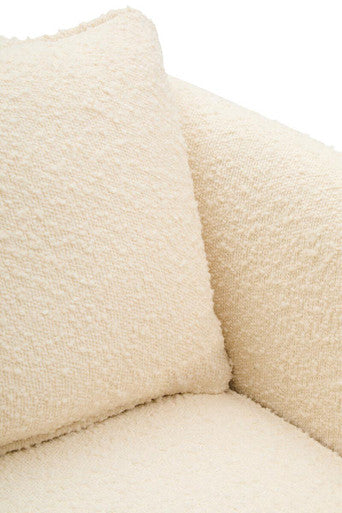 Ozzero Ivory Boucle Fabric Armchair