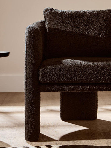 Ozzero Black Boucle Fabric Armchair