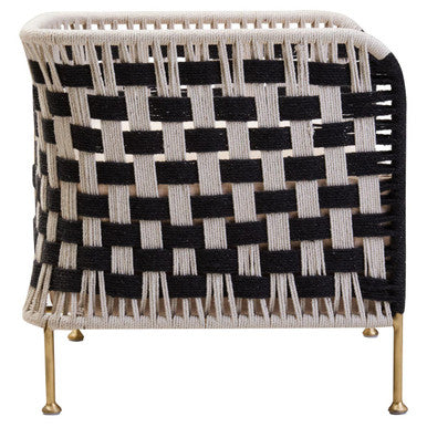 Satna Jute Black And White Design Chair