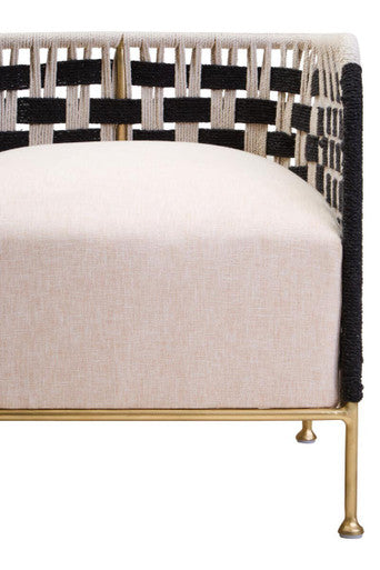 Satna Jute Black And White Design Chair