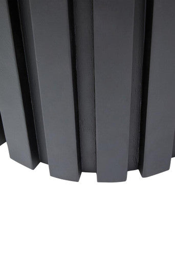 Perdoba Ridge Base Mango Wood Black Finish Texture Fabric Bench