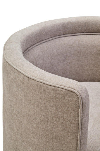 Drake Chenille Effect Curve Taupe Chair