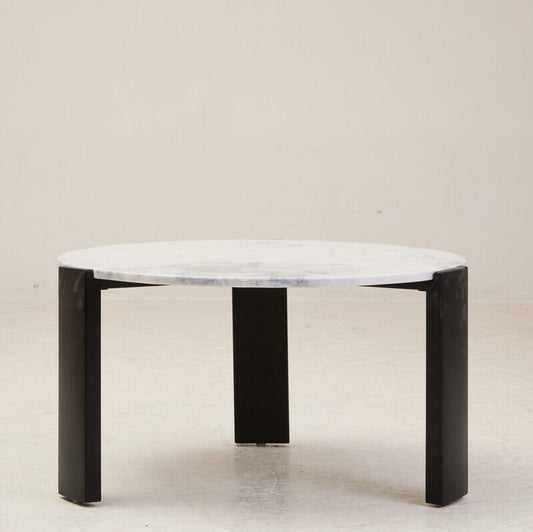 Palermo Round White Marble Top Large Coffee Table