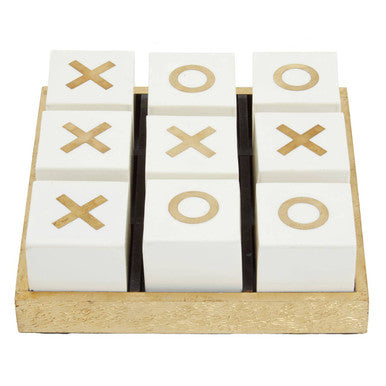Churchill Games White and Gold Noughts and Crosses