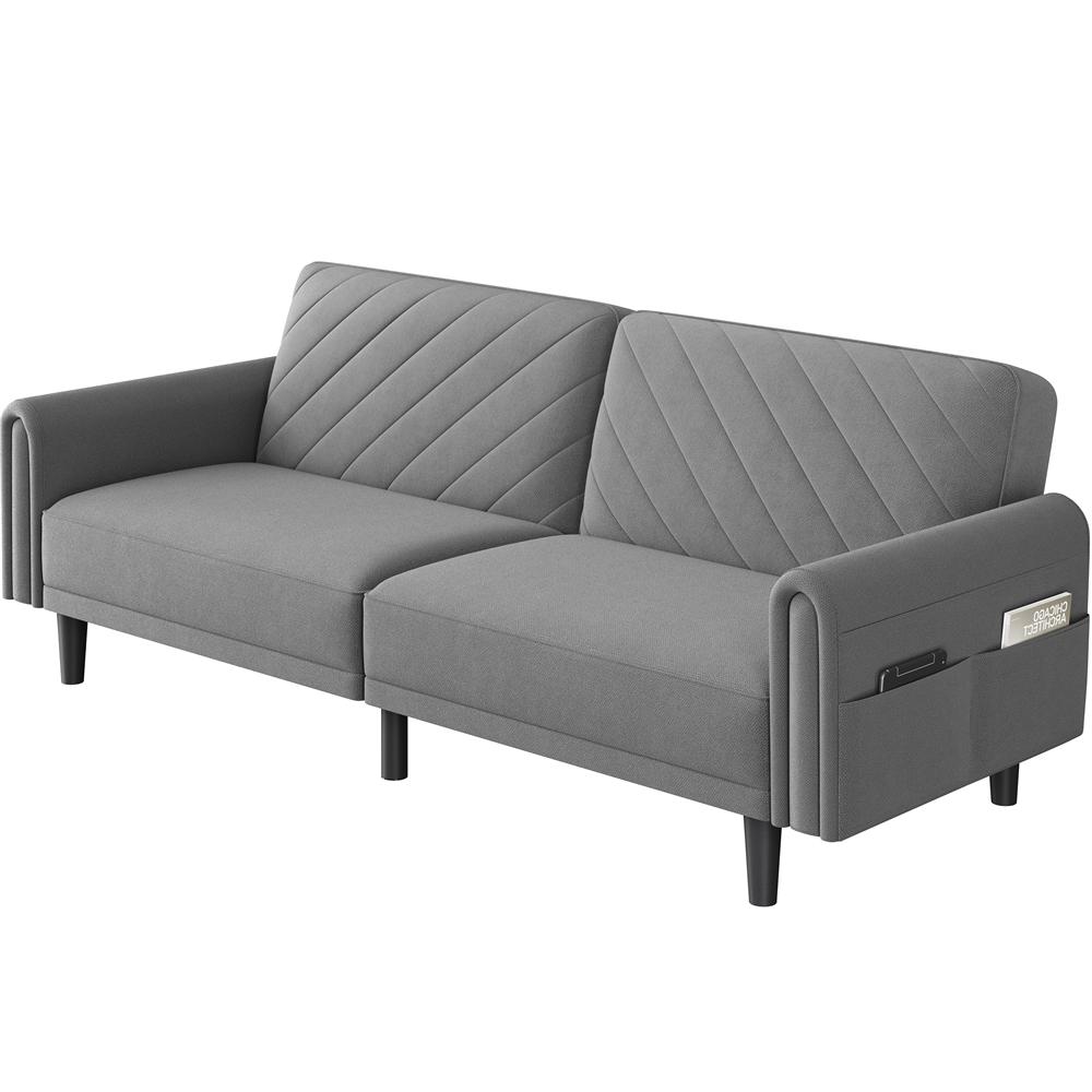 Costoffs Contemporary Sofa Bed Convertible Sofa Futon Couch Fabric 3-Seater Sofa Bed
