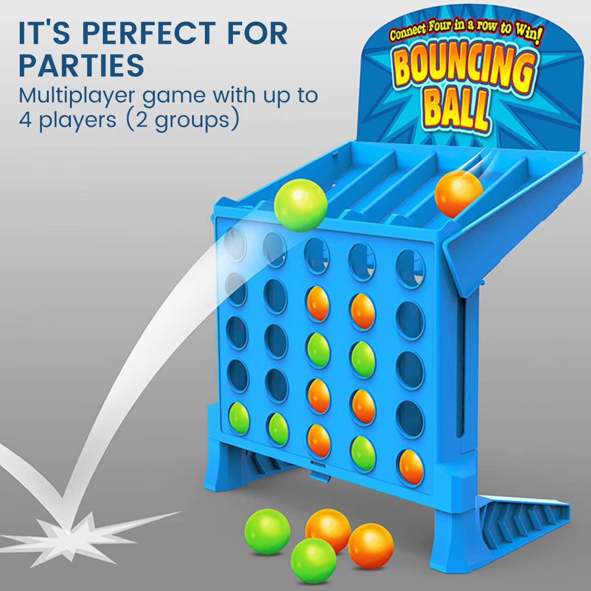 ZK30 4 Shots Connect Board Game - Fun Family Match Game for Kids - Perfect Christmas Educational Toy for Finger Shooting Skills!