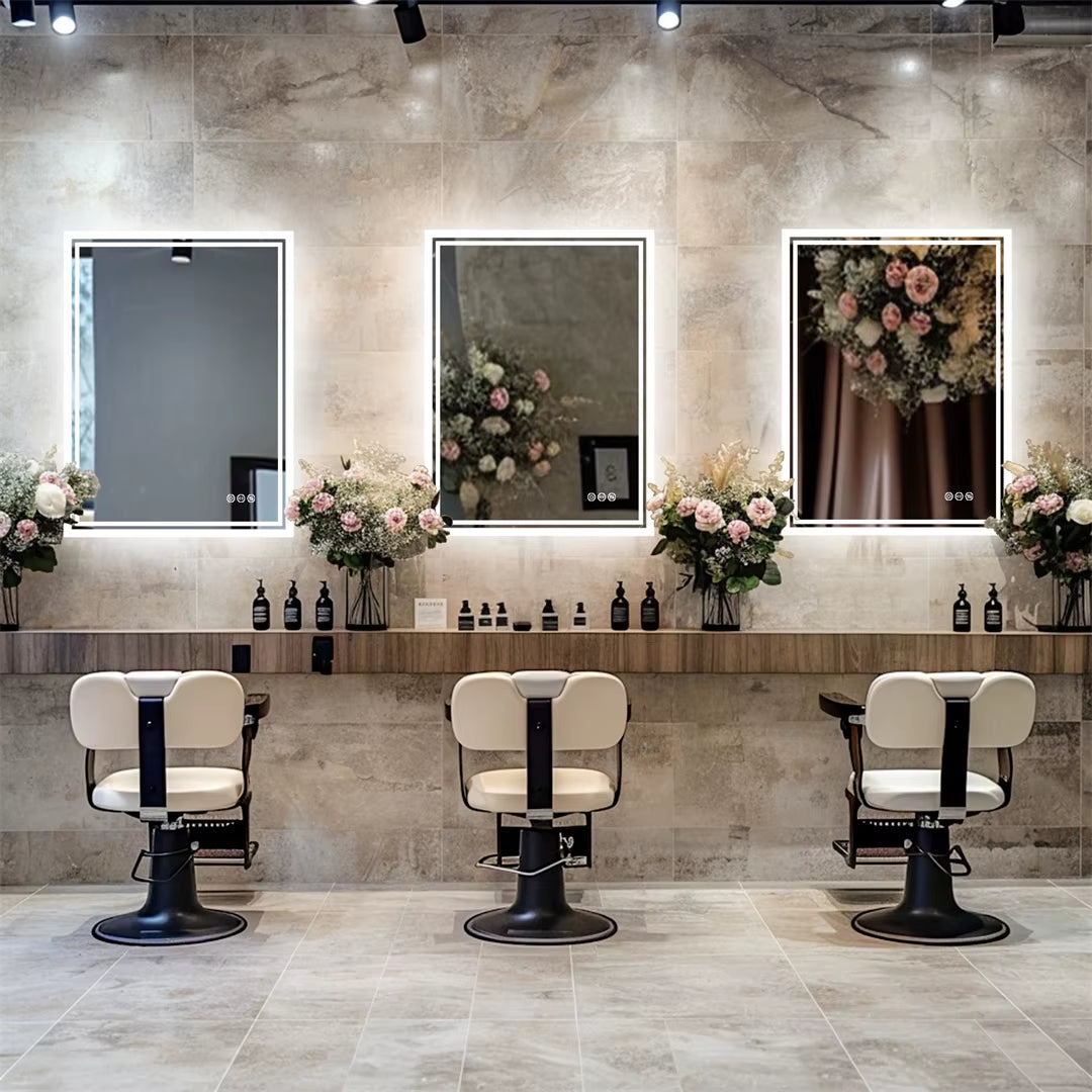 Illuminate LED Backlight Bathroom Mirror Frameless Dimmable Defog Bath/Shower/Shaving Mirror