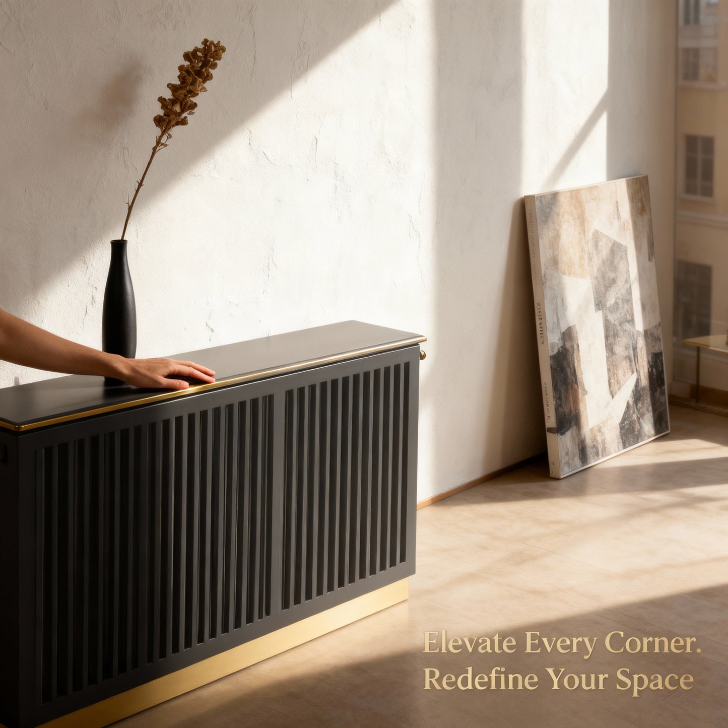 Bellandra Radiator Cover – Modern Decorative Heating Cabinet with Ventilation Panel & Safety Shield