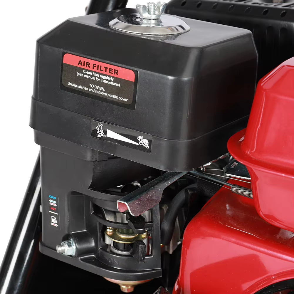 Heavy-Duty Metallic Pump Petrol Pressure Washer with 5 Quick-Connect Nozzles, Built-In Wheels & Large Tank for Cars