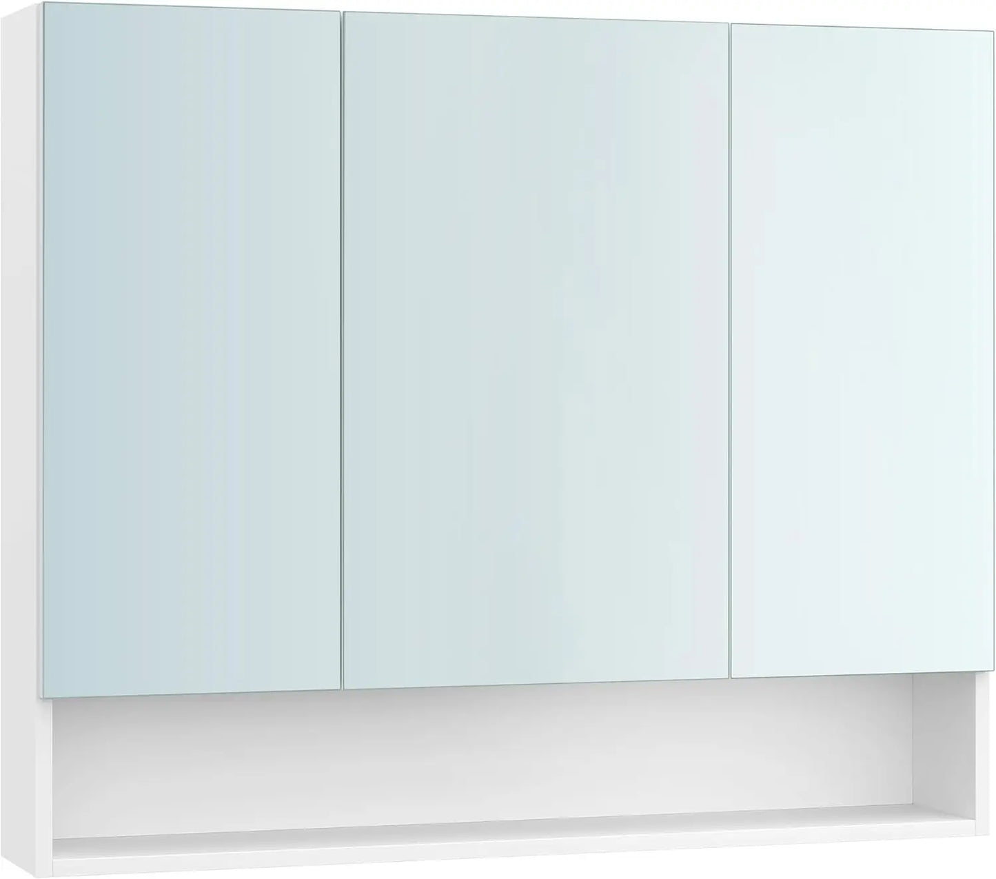Bathroom Mirror Cabinet, Bathroom Cabinet with Mirror, Wall Mirror Cabinet, Open Compartment, Adjustable Shelves