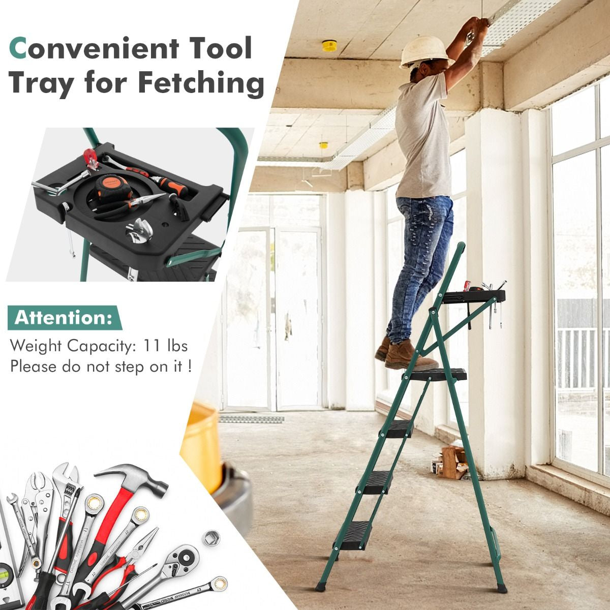 Folding Step Ladder 4-Step Ladder