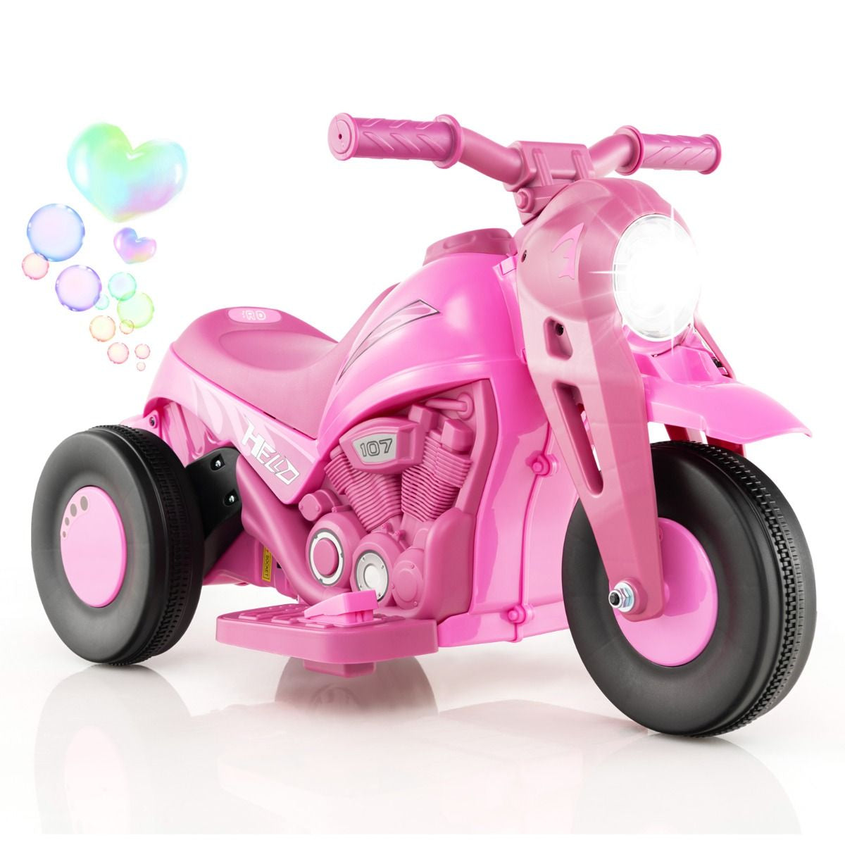 6V Electric Kid Ride on Motorcycle with Bubble Maker