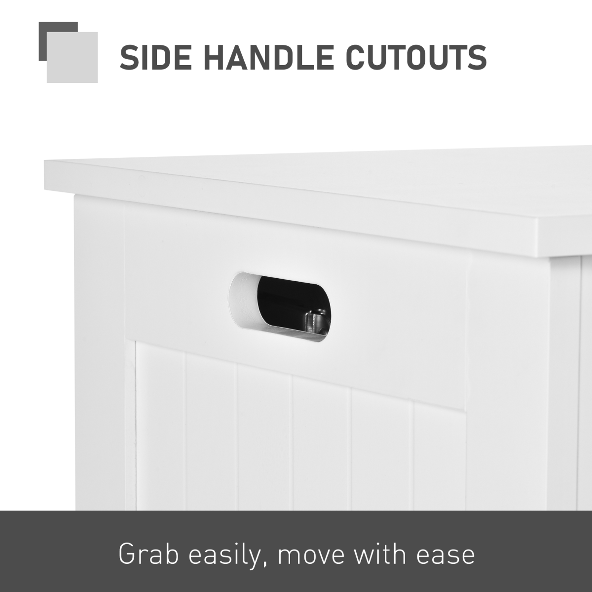 Spacious Toy Chest with Safety Hinges & Easy-Carry Handles - Keep Clutter at Bay!