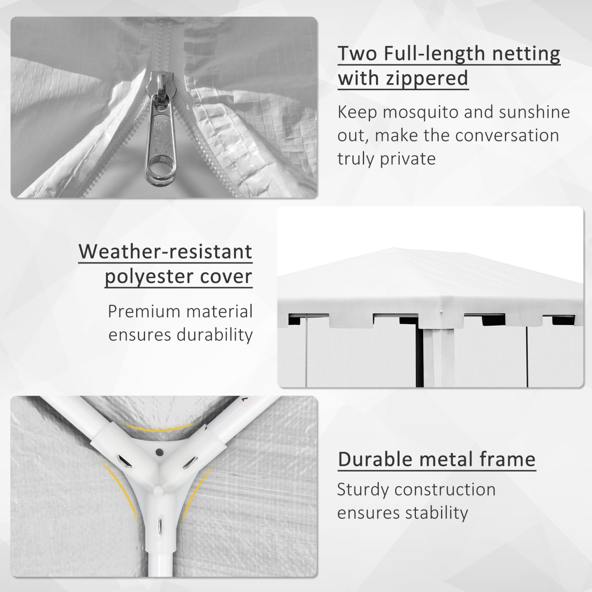 4x3m Waterproof Party Tent - Garden Gazebo for Weddings
