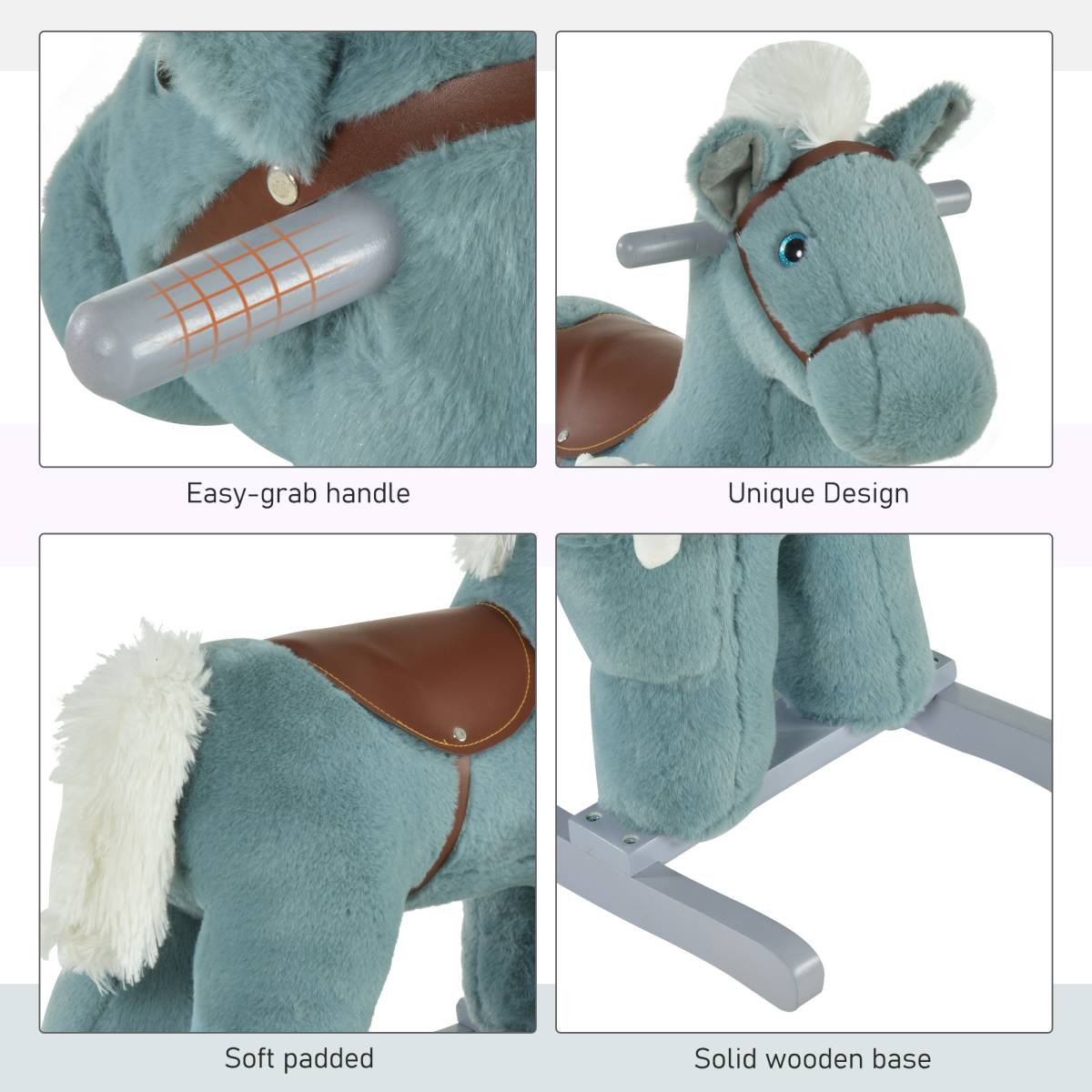 Kids Rocking Horse: Timeless Wooden Ride-On Toy for Safe Fun