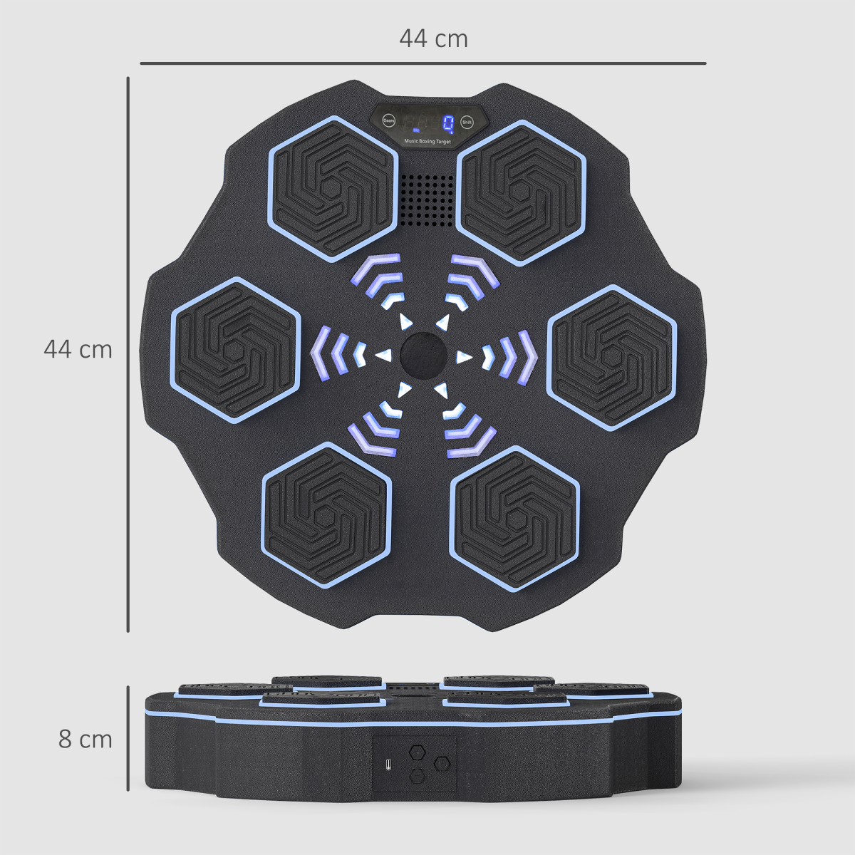 SPORTNOW Smart Boxing Machine: Bluetooth, LED Lights & 9 Speed Levels