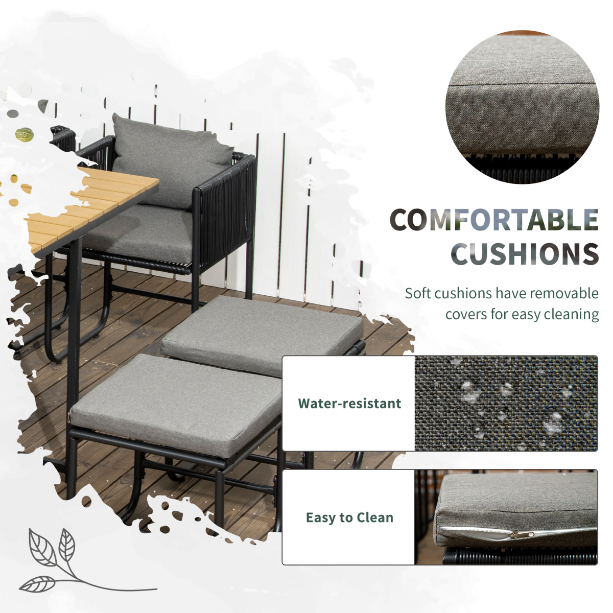 11-Piece Rattan Dining Set for 10 | Space-Saving Table & Chairs
