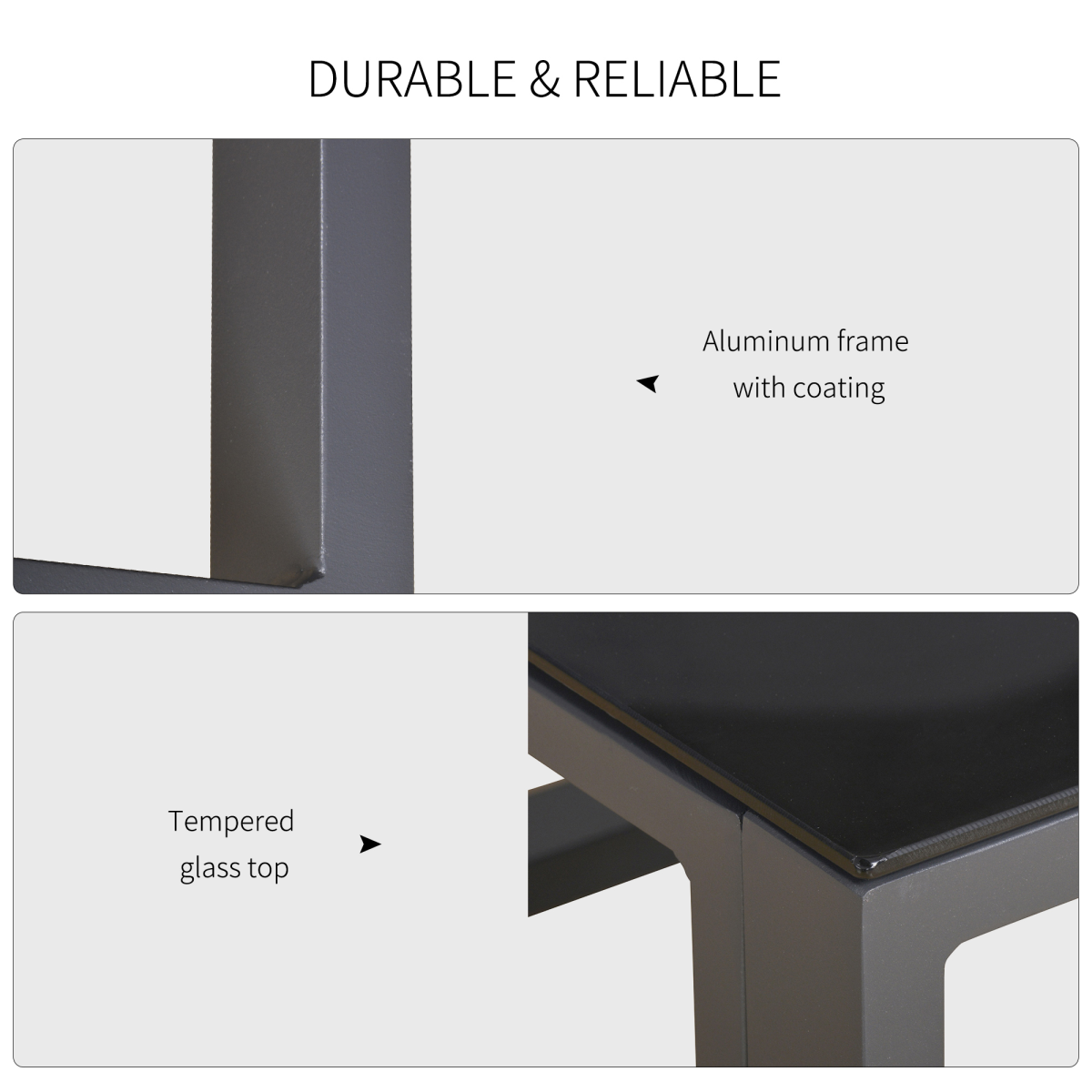 5-Piece Outdoor Patio Set with Cushions & Tempered Glass Table
