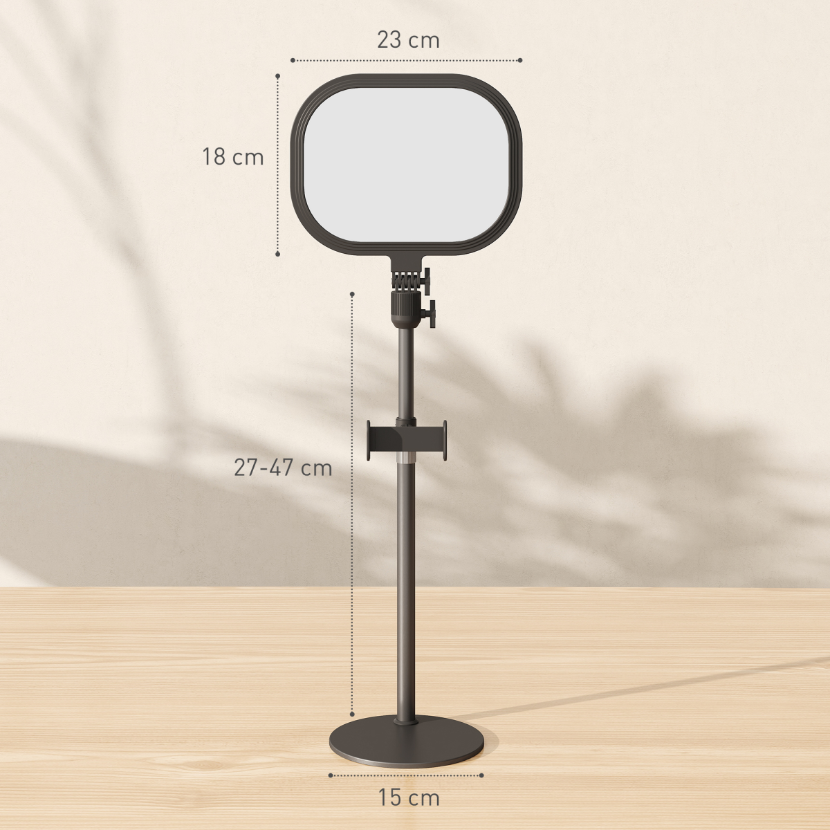 Versatile Bedside Lamp: 5 Colors, 10 Brightness, Phone Holder, Black