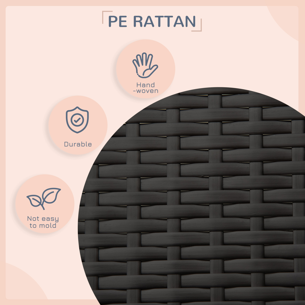 PawHut Wicker Dog House & Rattan Pet Bed with Cushion - Grey