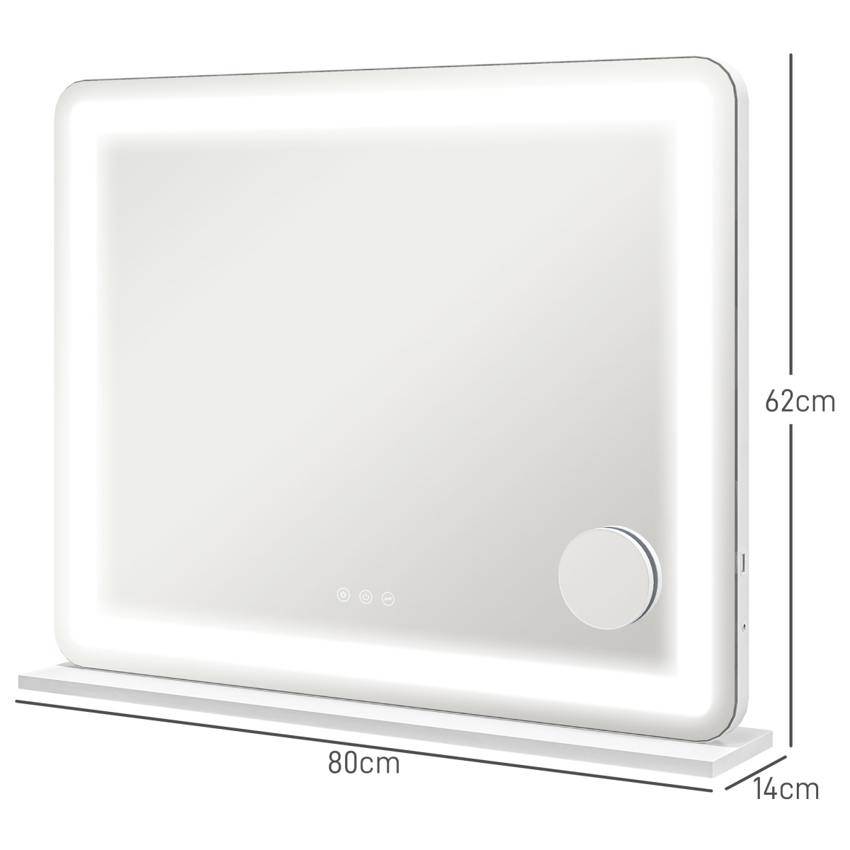 Illuminate Your Beauty: LED Vanity Mirror with 10X Magnification & USB