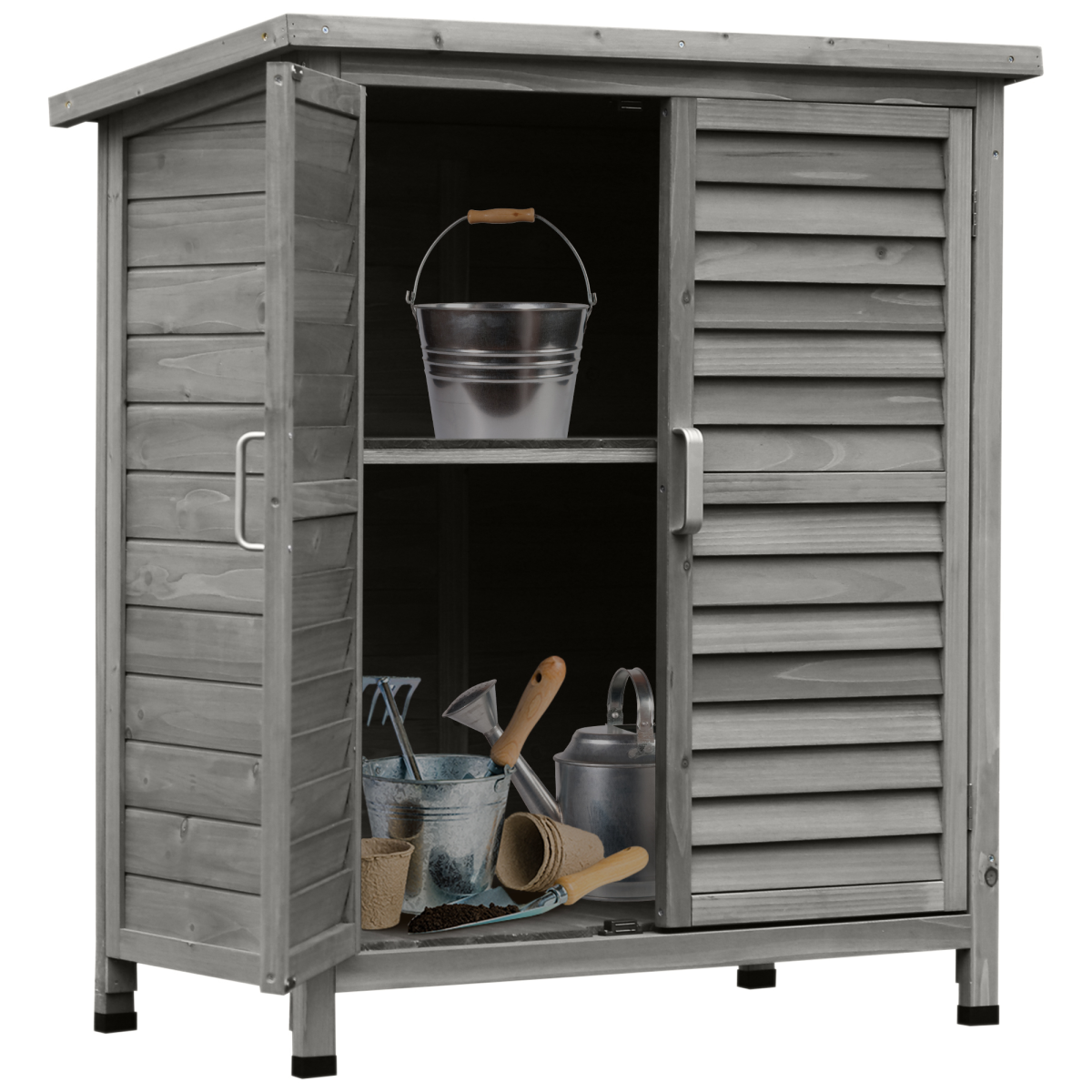 Durable Fir Wood Garden Shed - Organize Your Outdoor Gear with Style