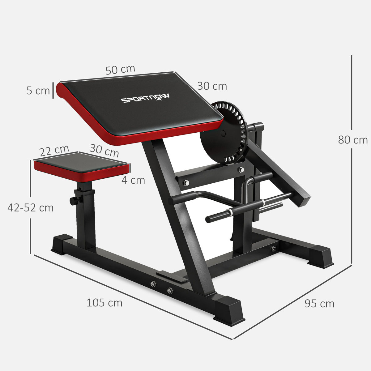 SPORTNOW Adjustable Preacher Curl Bench: Precision Workouts for Home Gym