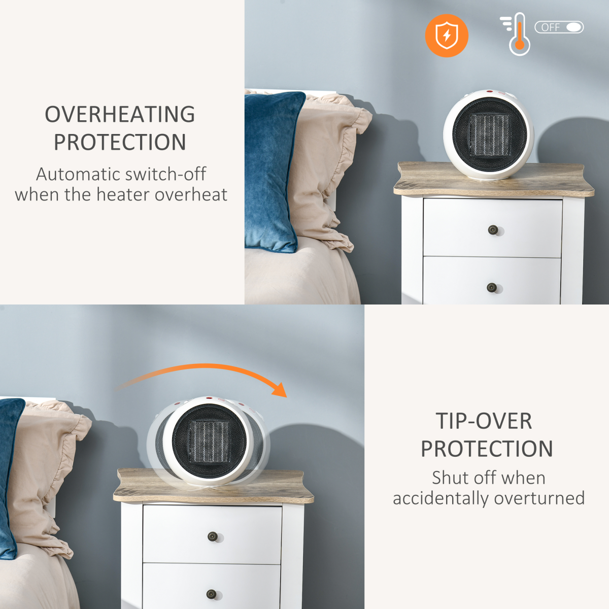 CozyMini Ceramic Space Heater - 3 Modes for Ultimate Comfort