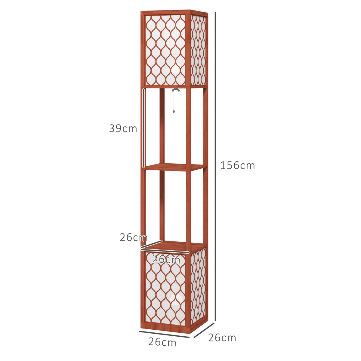 2-Light Modern Floor Lamp with Stylish Shelves - Elegant & Functional!