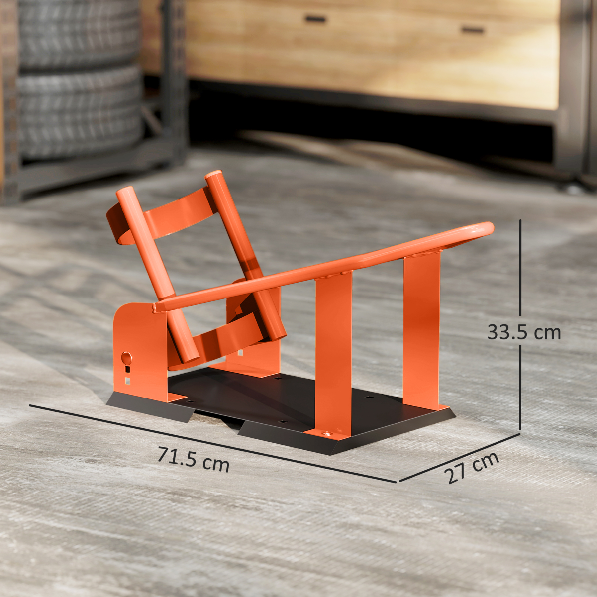 Heavy-Duty Motorcycle Wheel Chock - Secure & Adjustable Bike Holder