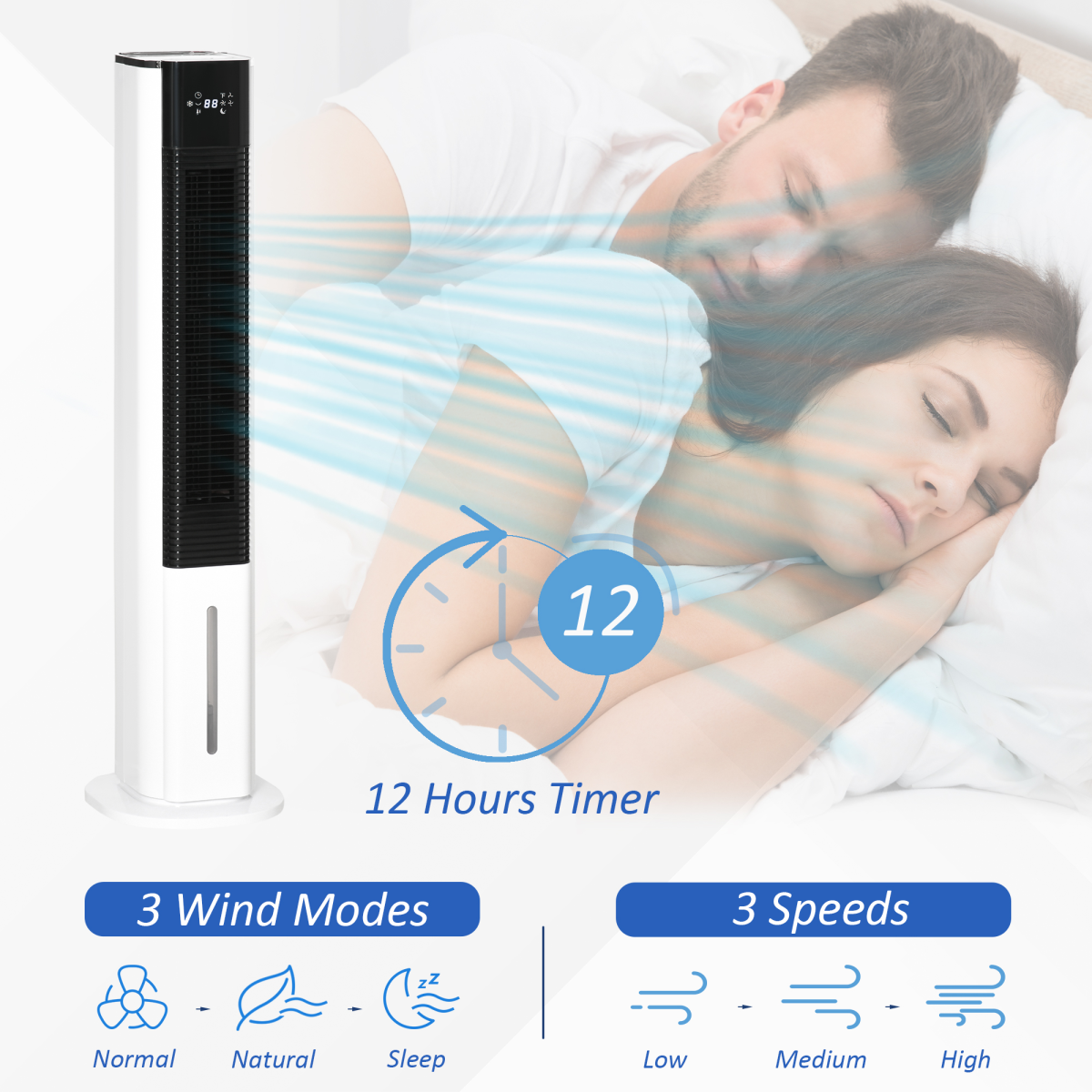 ChillMaster 3-in-1 Air Cooler & Humidifier: Refresh, Cool, and Relax Anywhere!