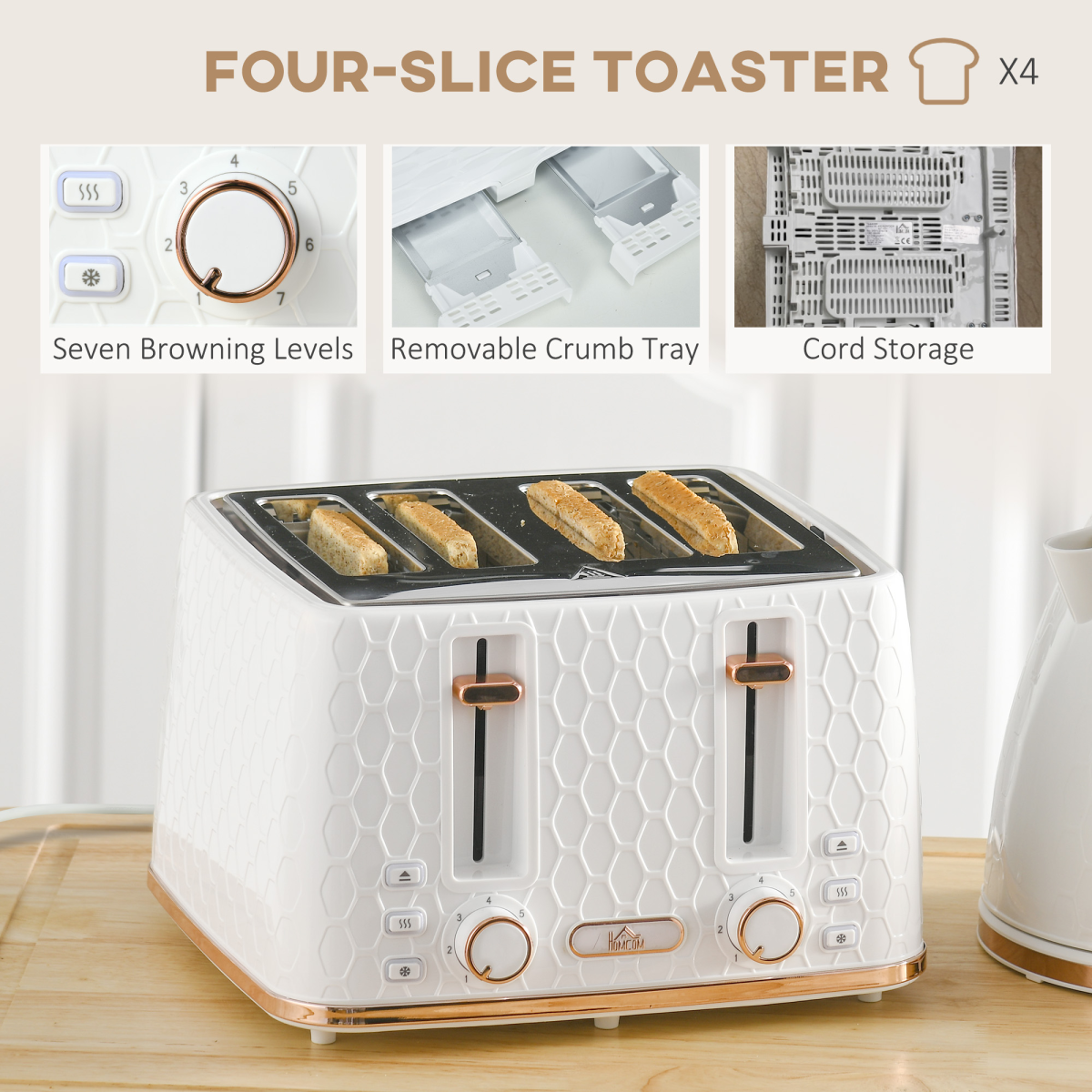 Chic 1.7L Kettle & Toaster Set: Stylish, Versatile, and Perfect for Entertaining