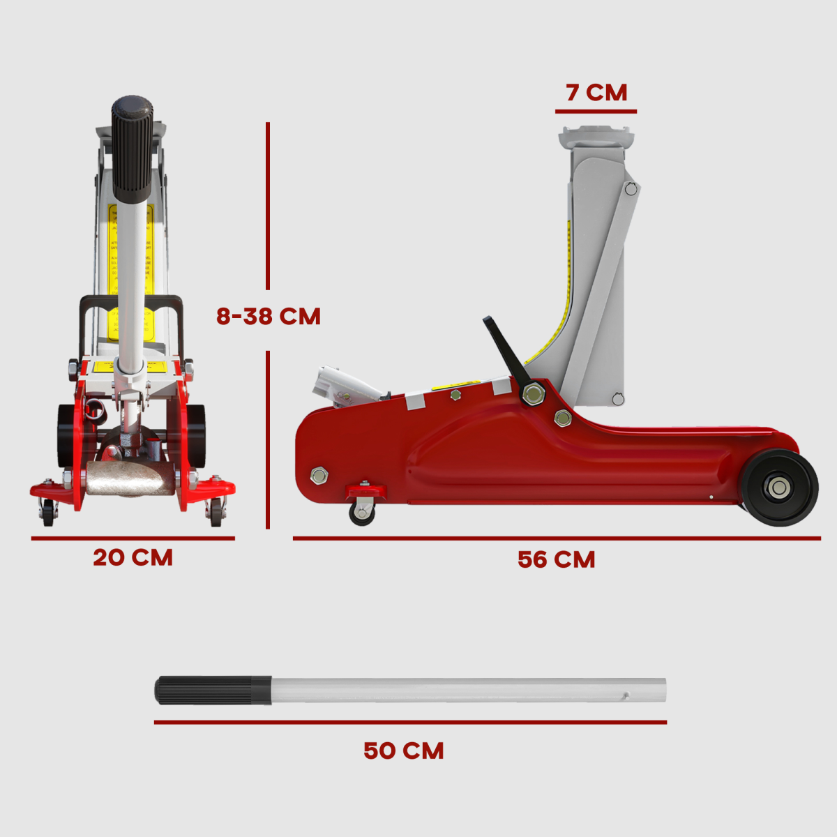 2.5 Ton Low Profile Hydraulic Jack - Ultimate Racing & SUV Lift Kit