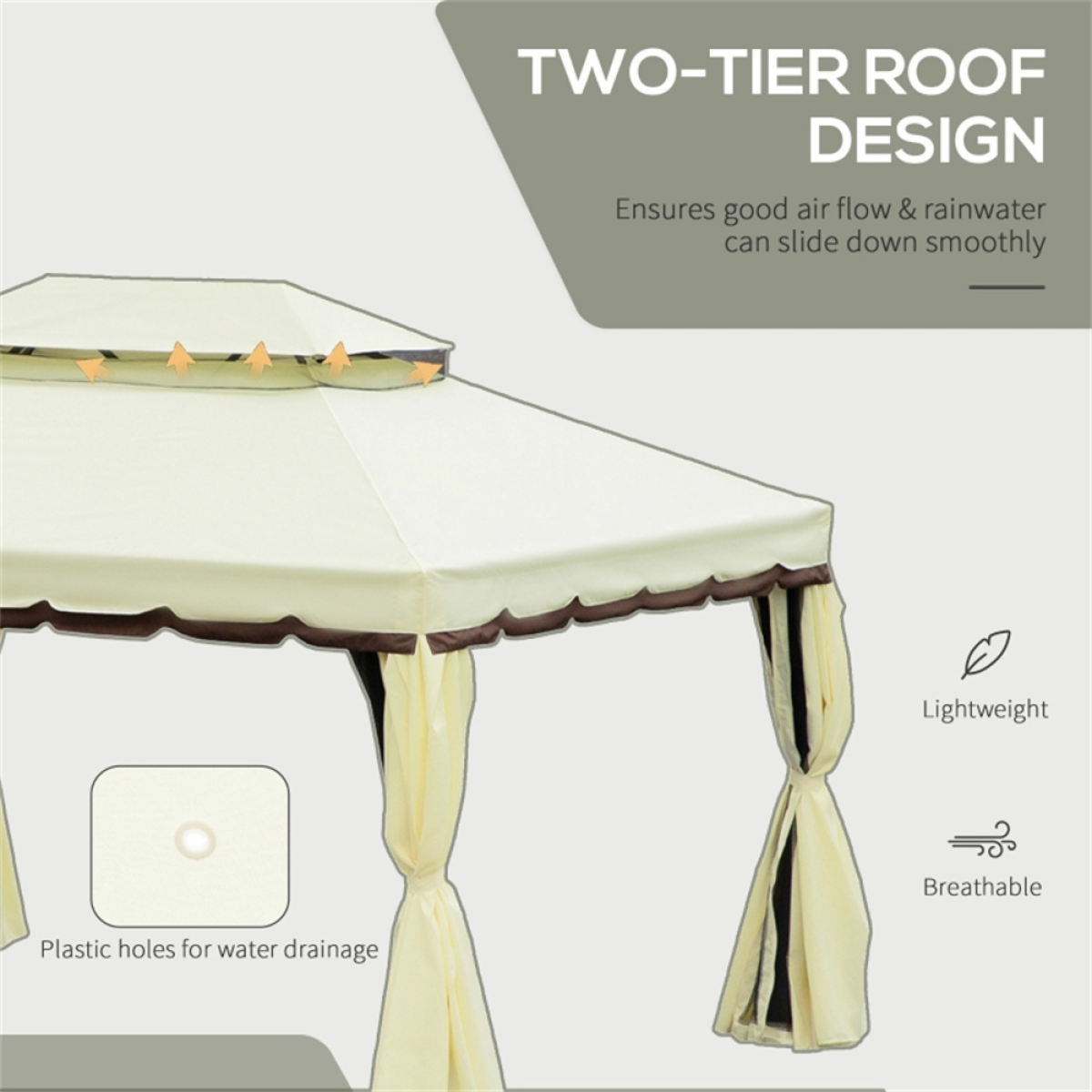 Cozy Oasis Portable Gazebo - Outdoor Shelter with Privacy & Airflow Features