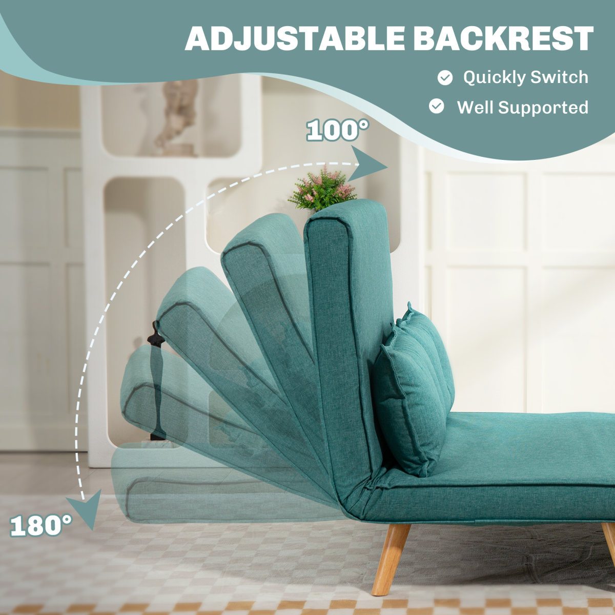 Versatile Green Sofa Bed: Comfort & Style in One Chic Design
