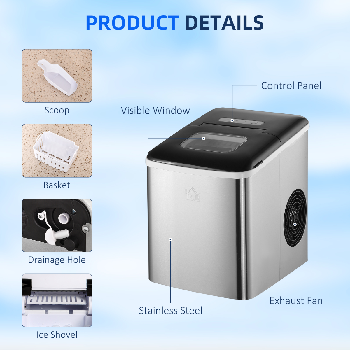 Instant Chill: Portable Countertop Ice Maker - Fresh Ice Anytime!