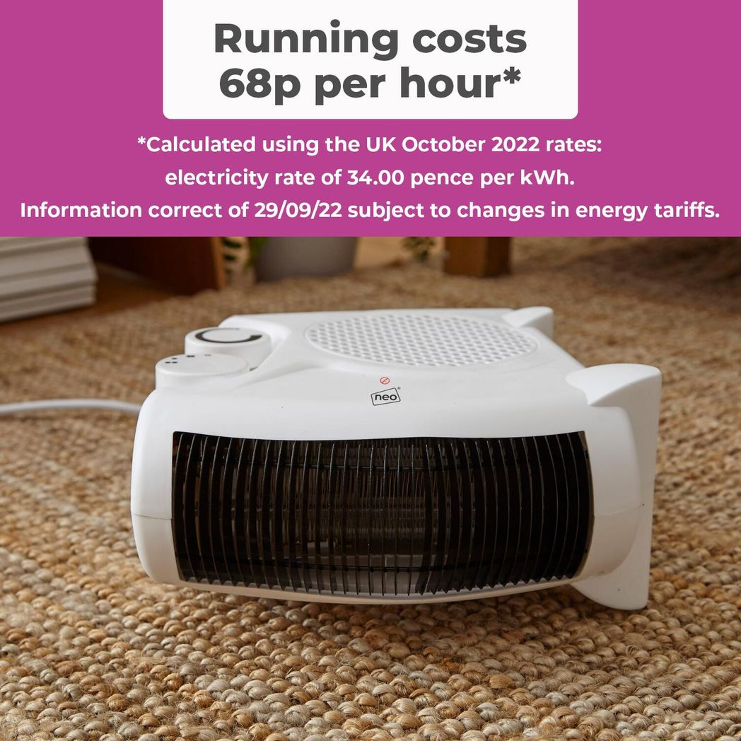 Neo White 2000W Portable Electric Fan Heater - Ultimate Comfort