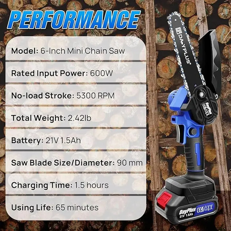 6-Inch Electric High-Power Chainsaw Sharpener for Wood Cutting and Tree Trimming