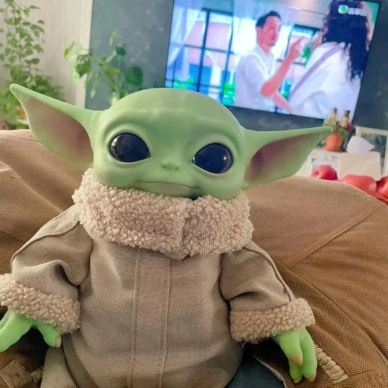 28Cm Baby Yoda Action Figure Toy Action Figure Plush Yoda Master Model Dolls Toys Boy Girls Collection Birthday Christmas Gifts