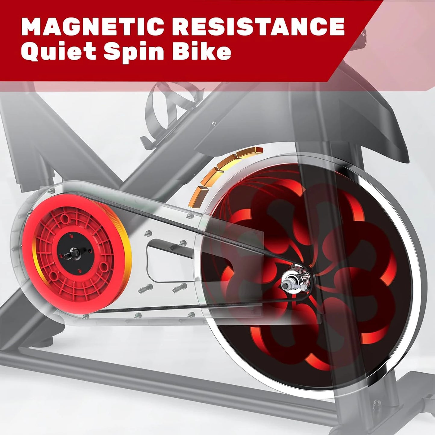 Exercise Bike Home Ergometer Exercise Bike with Adjustable Magnetic Resistance Indoor Bicycle LCD Display 150 Kg Load Capacity