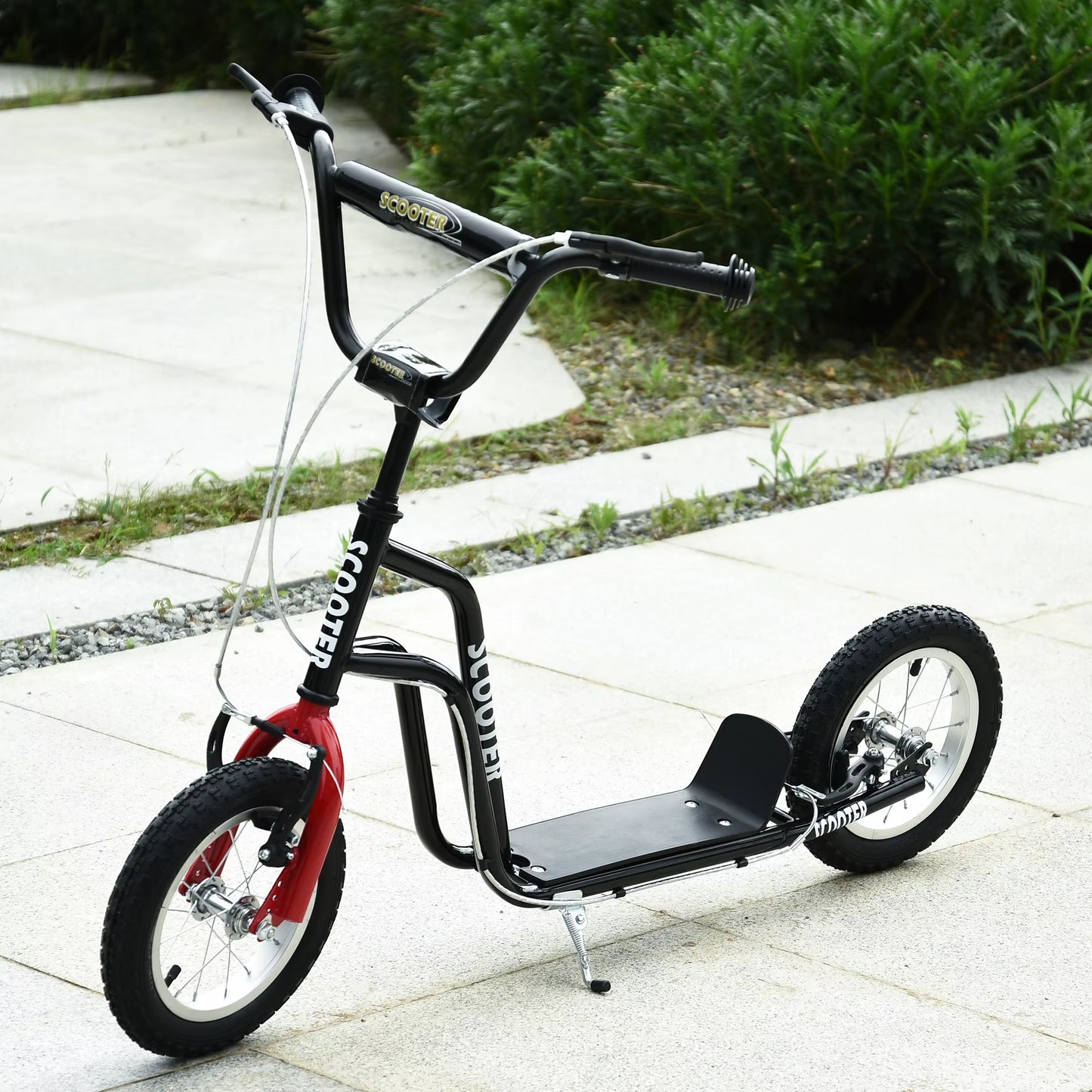 75-80Cm Kids Kick Scooter W/ Adjustable Handlebar Inflatable Wheels