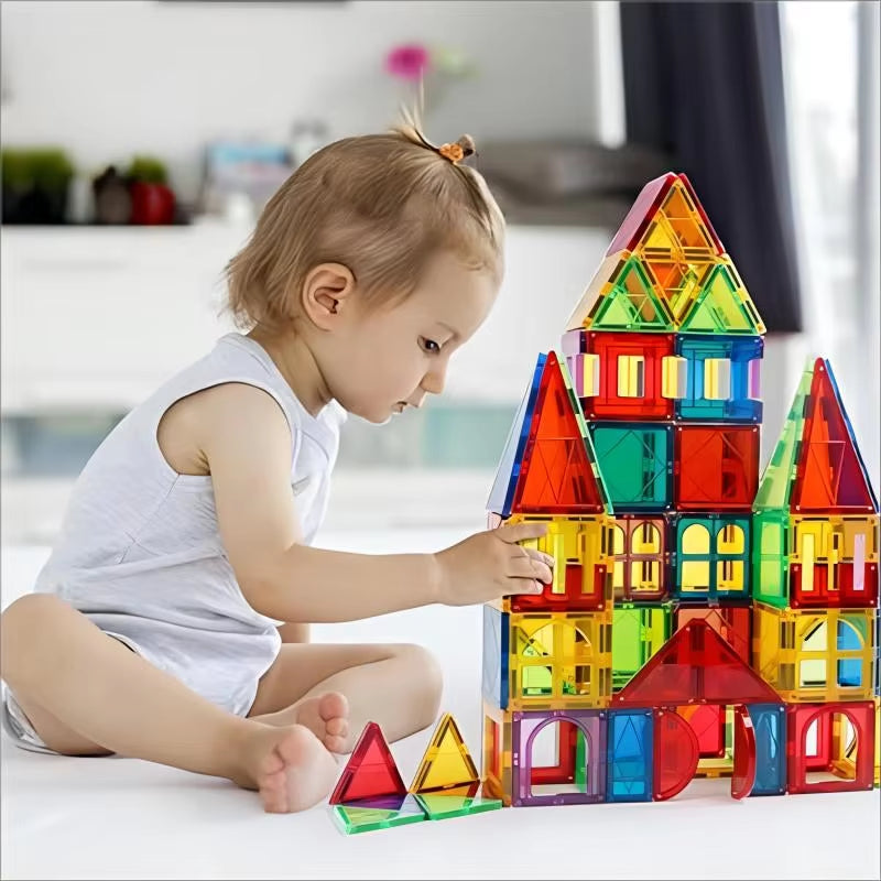 Magblock 66PCS Magnetic Building Blocks Set - Fun & Educational Construction Toy for Kids Ages 3-10!