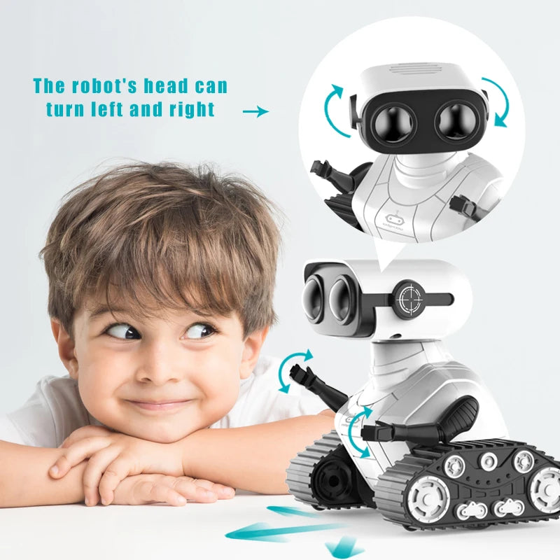 Ebo Rechargeable RC Robot Toy for Kids - Remote Control with Music & LED Eyes - Perfect Gift for Boys and Girls