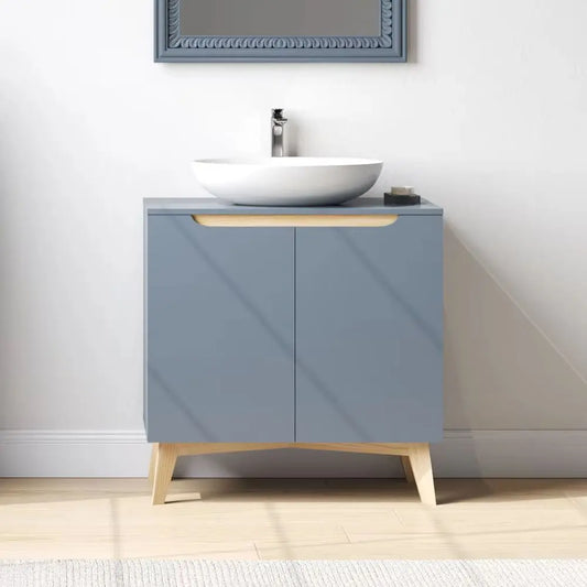 Grey Freestanding under Sink Storage Cabinet