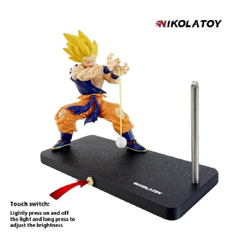 Nikolatoy Dragon Ball Z Kakarotto Son Goku Kamehameha Wave Magnetic Light Lamp - Anime Collectible Ornament and Gift