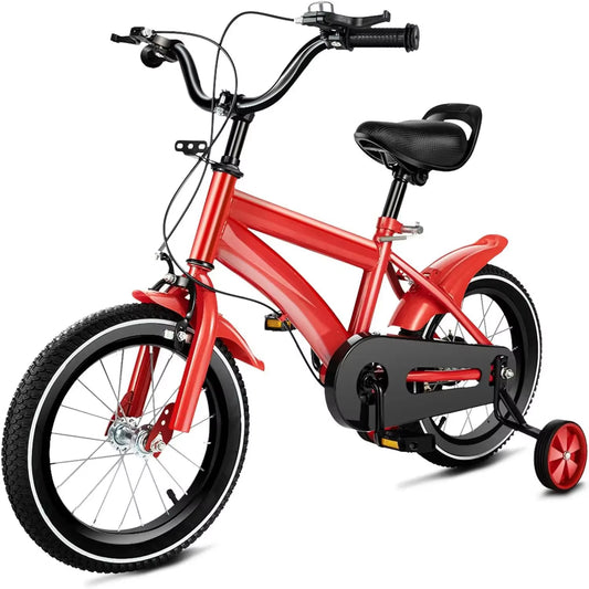14 Inch Kids Bikes with Training Wheels High Carbon Steel Bicycle for Ages 3-6 Years
