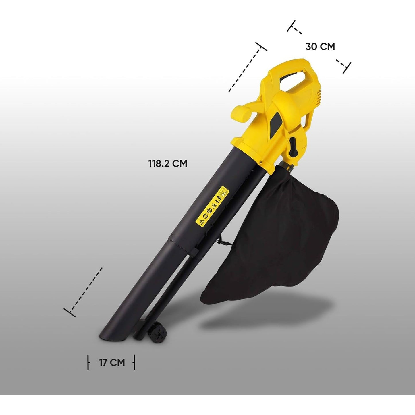 3-in-1 Lightweight Leaf Blower, Garden Vacuum & Mulcher 3000W, 40L Bag for Easy Clearing