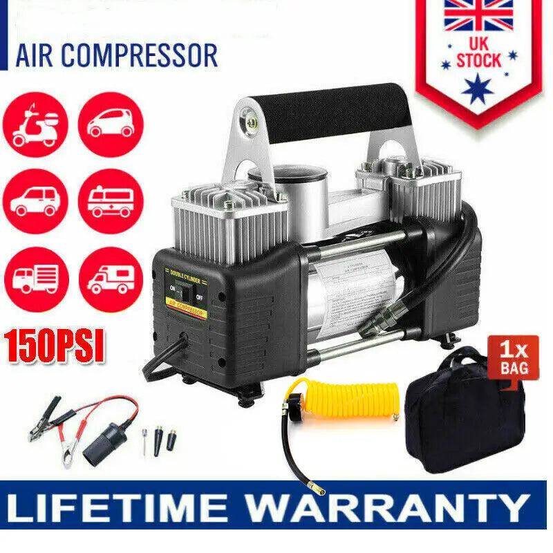 Van 4X4 SUV Bus Heavy Duty 150Psi 12V Hi Speed Air Compressor Tire Inflator Pump