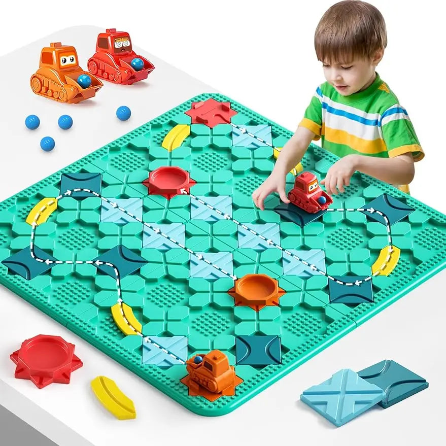 STEM Logical Road Builder Game - Engaging Family Board Game & Educational Brain Teasers for Early Montessori Learning