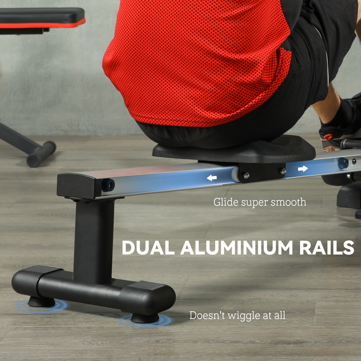 SPORTNOW Foldable Magnetic Rowing Machine - Smooth Glide & Space-Saving